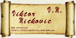 Viktor Micković vizit kartica